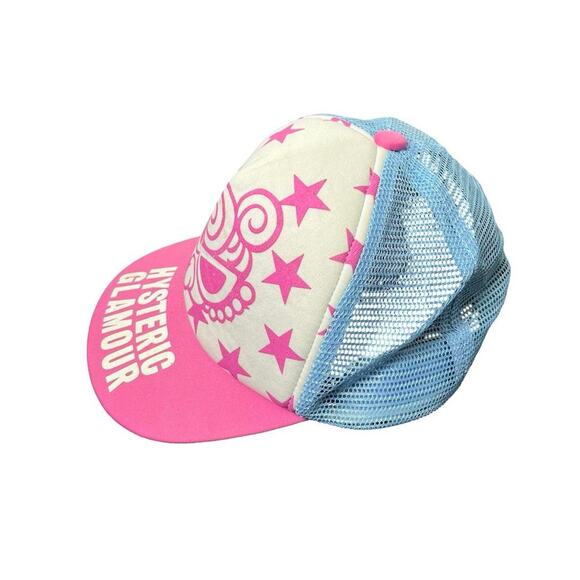 Hysteric Glamour Pink and Baby Blue Trucker Hat main image 4